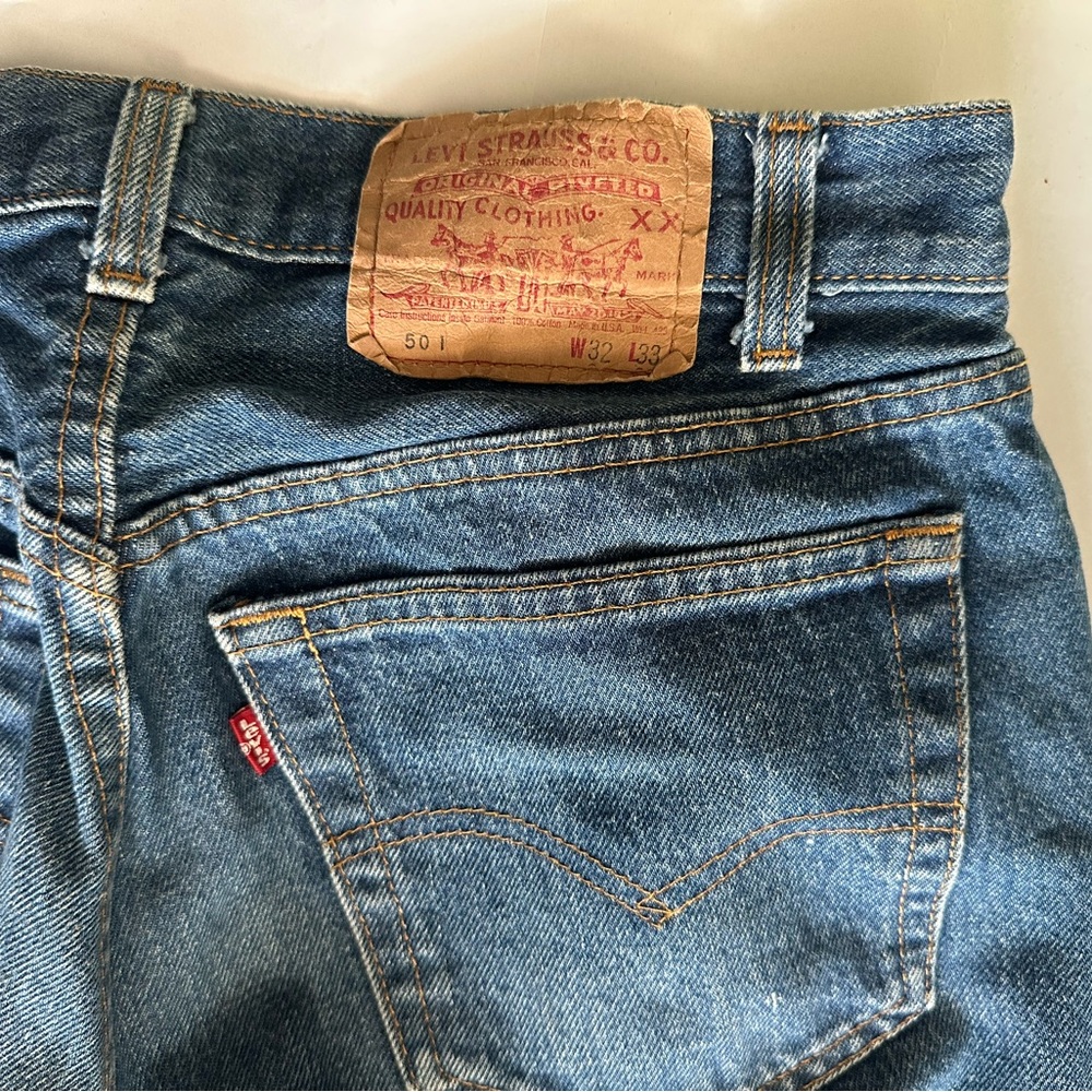Levi's 501 Straight Fit Blue Jeans